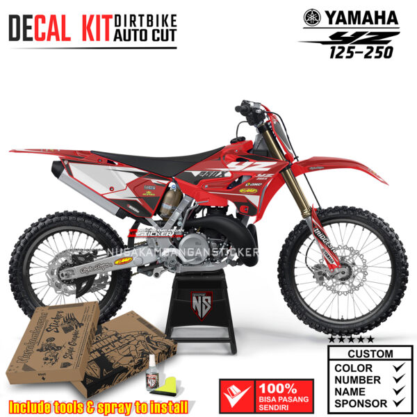 Decal Sticker Kit Supermoto Dirtbike Yz 125-250 X Red Motocross Graphic Decals