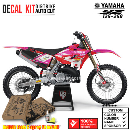Decal Sticker Kit Supermoto Dirtbike Yz 125-250 X Red Pink Motocross Graphic Decals