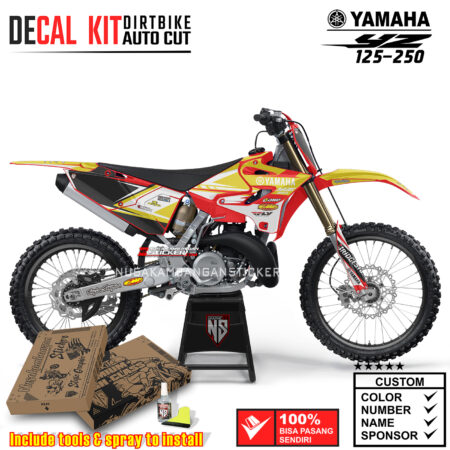 Decal Sticker Kit Supermoto Dirtbike Yz 125-250 X Yelow Motocross Graphic Decals