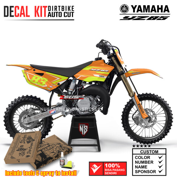 Decal Sticker Kit Supermoto Dirtbike Yz 85 Orens Grafis Hijau Fluo Graphic Motocross