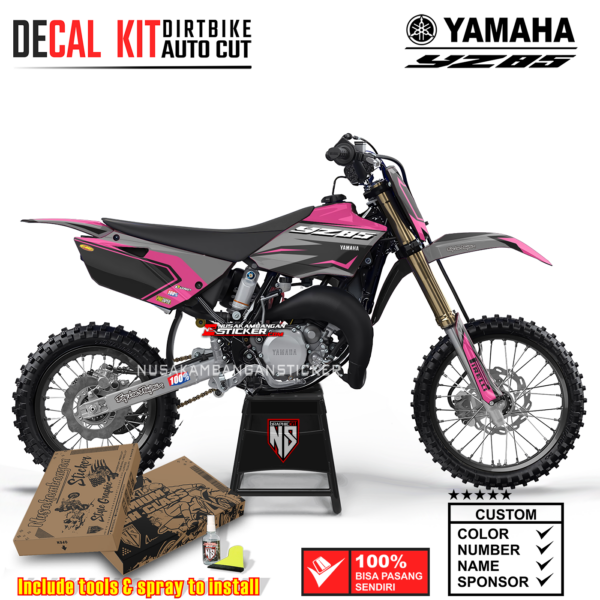 Decal Sticker Kit Supermoto Dirtbike Yz 85 Strip Pink Graphic Motocross