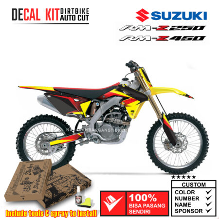 Decal Sticker Kit Suzuki RM-Z 250-450 2008-2017 Dirtbike Supermoto Graphic 01 Motocross Stiker Decals