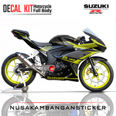 Decal Sticker Motor Suzuki GSX 150 R Carbon kuning Motorcycle Graphic