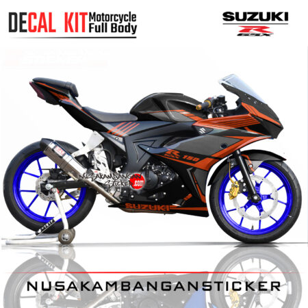 Decal Sticker Motor Suzuki GSX 150 R Carbon orens Motorcycle Graphic