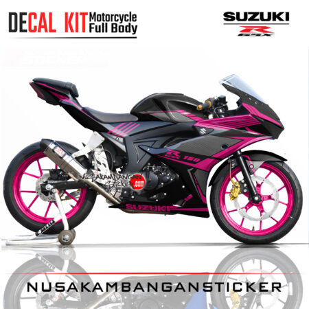 Decal Sticker Motor Suzuki GSX 150 R Carbon pink Motorcycle Graphic