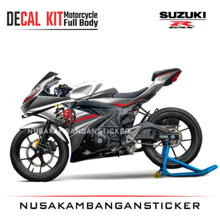 Decal Sticker Motor Suzuki GSX 150 R Dragon Kanji Putih Motorcycle Graphic