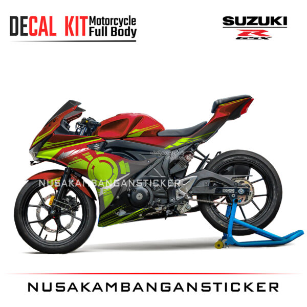 Decal Sticker Motor Suzuki GSX 150 R Merah Grafis Hijau Motorcycle Graphic