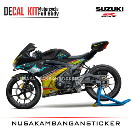 Decal Sticker Motor Suzuki GSX 150 R Shark Black Motorcycle Graphic