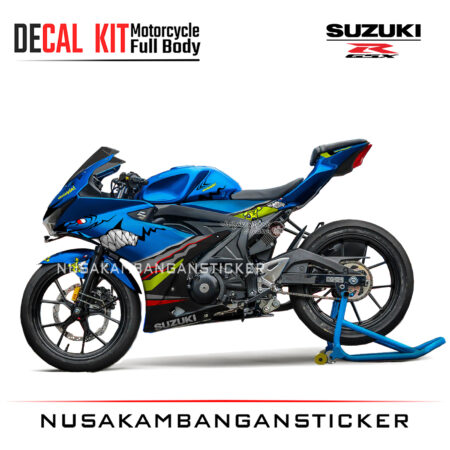 Decal Sticker Motor Suzuki GSX 150 R Shark Blue Motorcycle Graphic