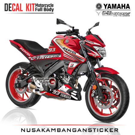 Decal Sticker Yamaha All New Vixion R Repsol Merah Edition Graphic KIt Decals
