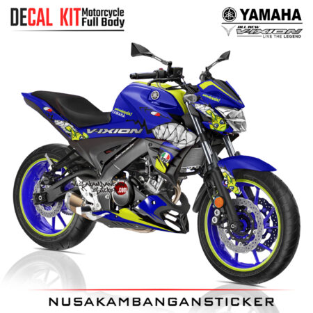 Decal Sticker Yamaha All New Vixion R Shark Blue Graphic KIt Decals