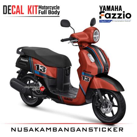 Decal Sticker Yamaha Fazzio Black Brown Modifikasi