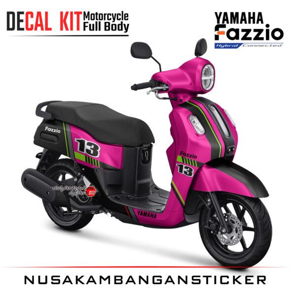 Decal Sticker Yamaha Fazzio Black Pink Modifikasi