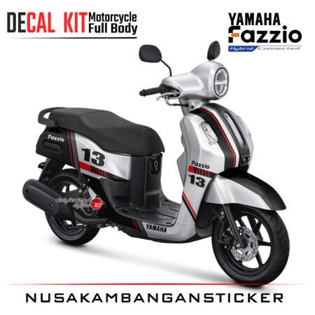 Decal Sticker Yamaha Fazzio Black White Modifikasi