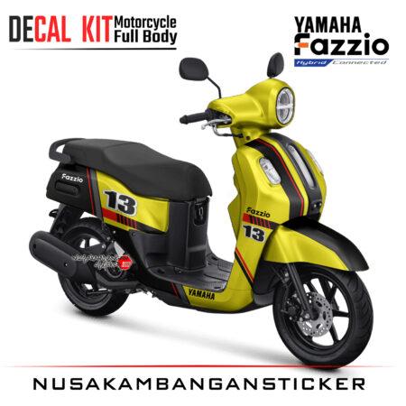 Decal Sticker Yamaha Fazzio Black Yelow Modifikasi