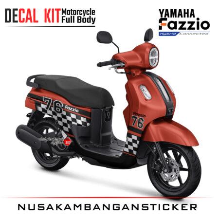 Decal Sticker Yamaha Fazzio Brown Modifikasi