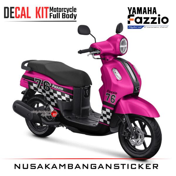Decal Sticker Yamaha Fazzio Pink Modifikasi