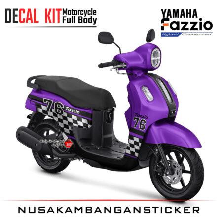 Decal Sticker Yamaha Fazzio Purple Modifikasi