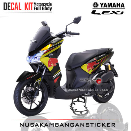 Decal Sticker Yamaha Lexi Banteng Hitam Graphic Kit Sticker Full Body