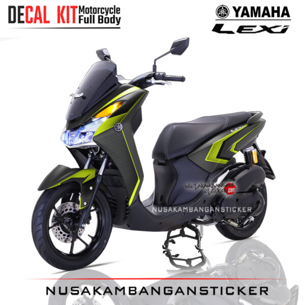 Decal Sticker Yamaha Lexi Carbon Yelow Fluo Kit Sticker Full Body