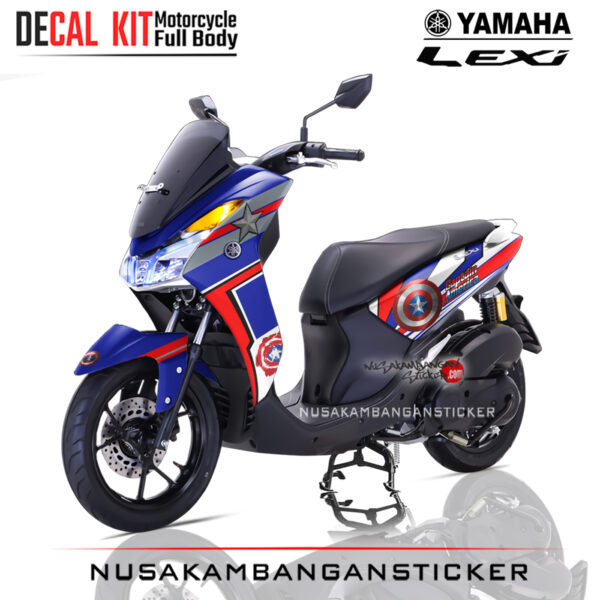 Decal Sticker Yamaha Lexi Ironman Biru Kit Sticker Full Body