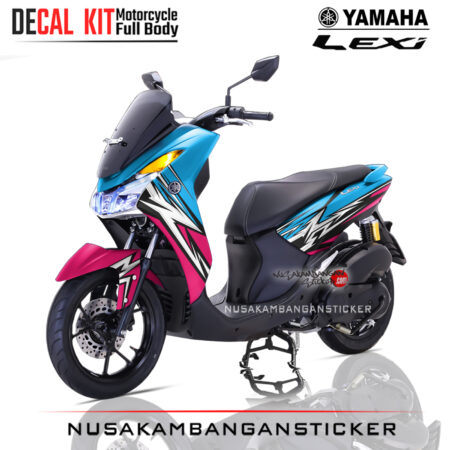 Decal Sticker Yamaha Lexi One Teal Graphic 03 Sticker Full Body