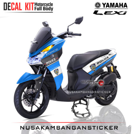 Decal Sticker Yamaha Lexi Police Livery 02 Graphic Kit Sticker Full Body