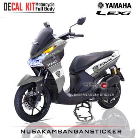 Decal Sticker Yamaha Lexi Police Livery Graphic Kit Sticker Full Body