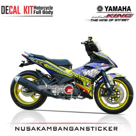 Decal Sticker Yamaha MX-King 150 Sharks Blue 01 Stiker full Body