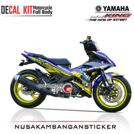 Decal Sticker Yamaha MX-King 150 Sharks Blue 03 Stiker full Body