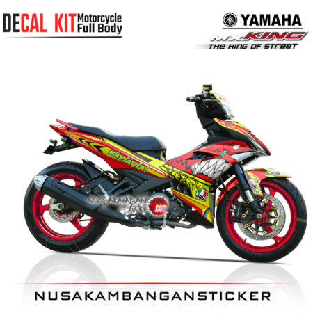 Decal Sticker Yamaha MX-King 150 Sharks Red 02 Stiker full Body