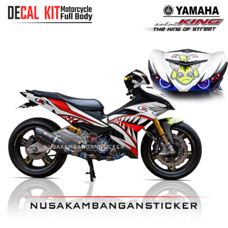 Decal Sticker Yamaha MX-King 150 Sharks White Stiker full Body