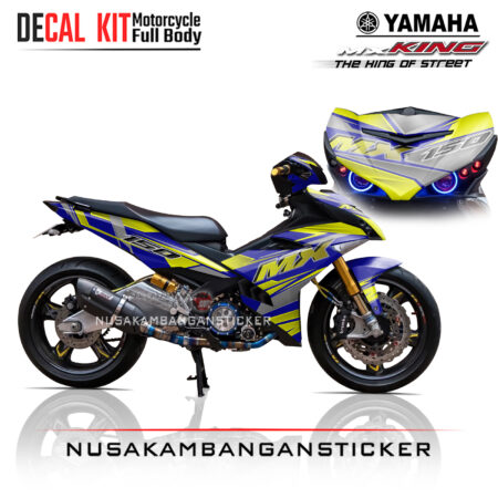 Decal Sticker Yamaha MX-King 150 Spesial Authenthic Graphic Blue Stiker full Body