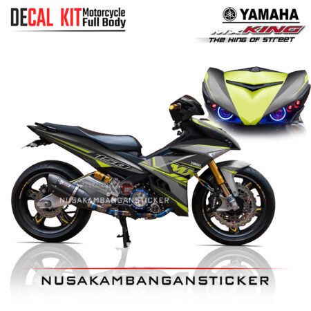 Decal Sticker Yamaha MX-King 150 Spesial Authenthic Graphic yelow Grey Stiker full Body