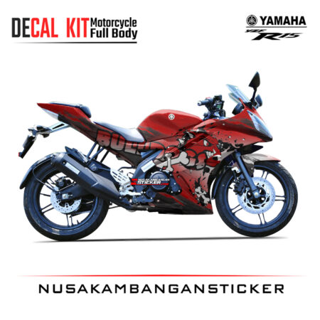 Decal Sticker Yamaha R15 V2 Buldog! Red Modifikasi Stiker Full Body