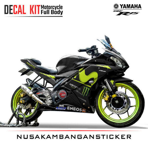 Decal Sticker Yamaha R15 V2 Livery Moto GP 2018 Hitam Modifikasi Stiker Full Body