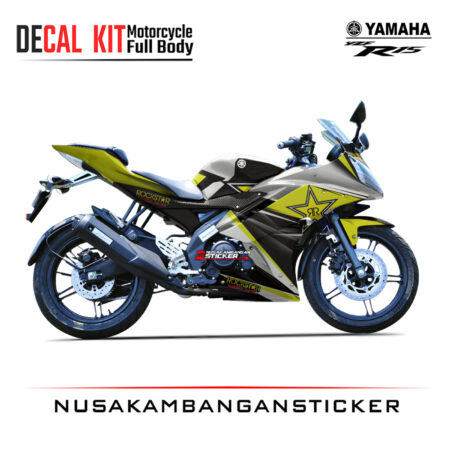 Decal Sticker Yamaha R15 V2 RCKSTR! Yelow Modifikasi Stiker Full Body