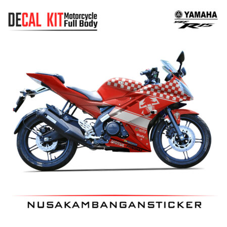 Decal Sticker Yamaha R15 V2 Scorpions RedModifikasi Stiker Full Body
