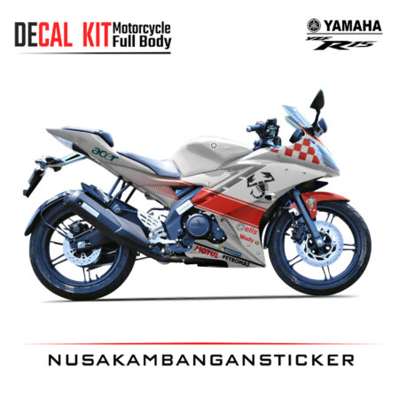 Decal Sticker Yamaha R15 V2 Scorpions White Modifikasi Stiker Full Body