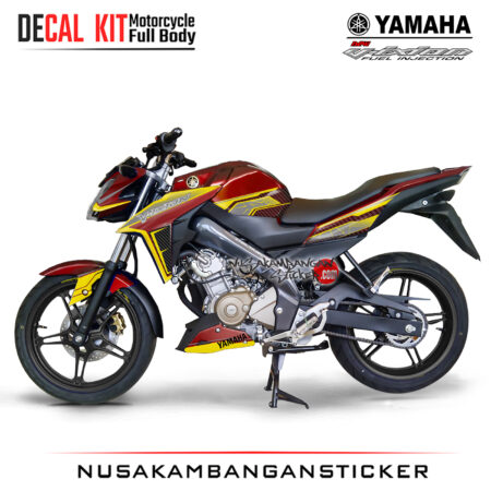 Decal Sticker Yamaha Vixion Carbon Red Yelow Graphic Kit