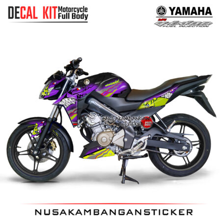 Decal Sticker Yamaha Vixion Shark Purple Graphic Kit