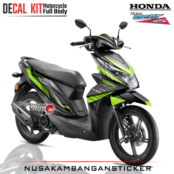 Decal Stiker All New Honda Beat Fi GREEN GRAY Sticker Full Body