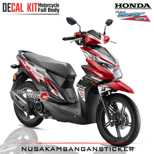 Decal Stiker All New Honda Beat Fi Honda Racing Red Sticker Full Body