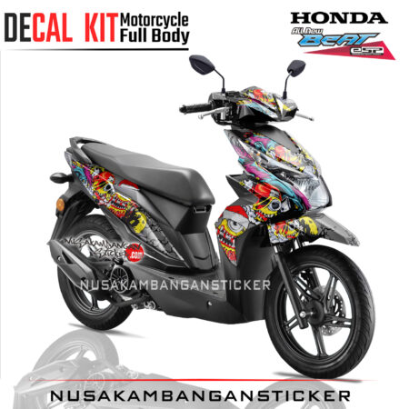 Decal Stiker All New Honda Beat Fi Minion Zombie Grey Sticker Full Body Nusakambangansticker