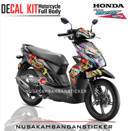Decal Stiker All New Honda Beat Fi Minion Zombie HItam Sticker Full Body Nusakambangansticker