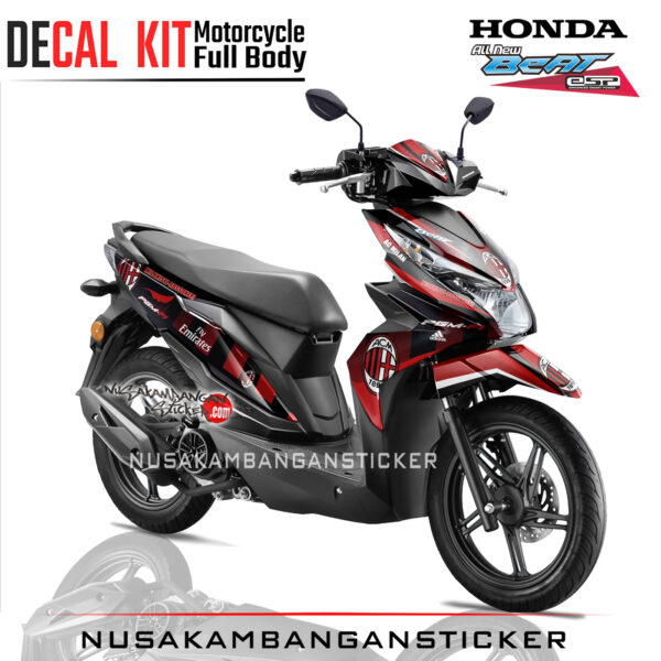 Decal Stiker All New Honda Beat Fi Red Milano Italiano Sticker Full Body Nusakambangansticker