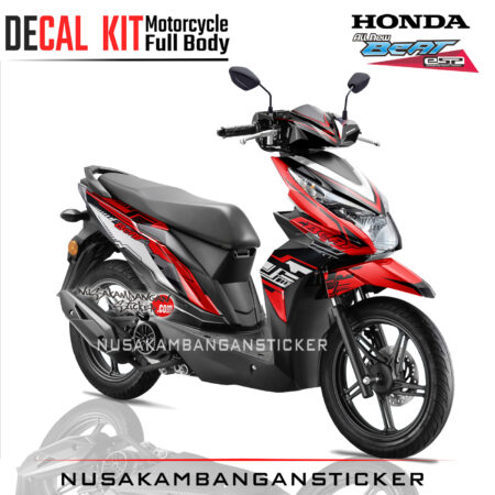 Decal Stiker All New Honda Beat Fi Techno Red Sticker Full Body Nusakambangansticker