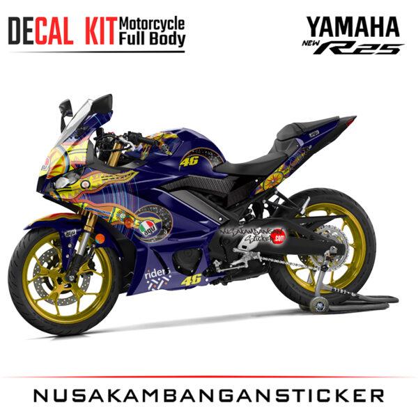 Decal stiker Yamaha All New R25 Continet Blue Graphic Sticker Motorcycle