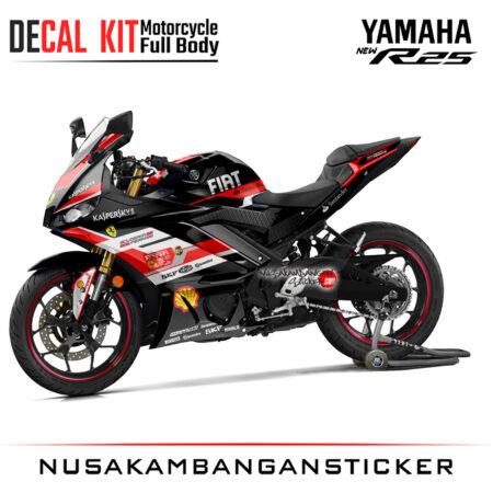 Decal stiker Yamaha All New R25 Ferari F1 Hitam Graphic Sticker Motorcycle