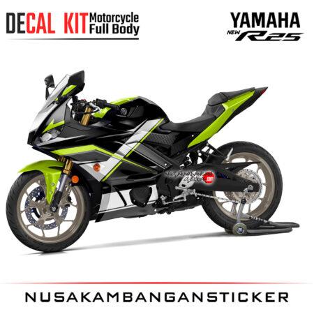 Decal stiker Yamaha All New R25 Hitam Grafis Hijau Graphic Sticker Motorcycle